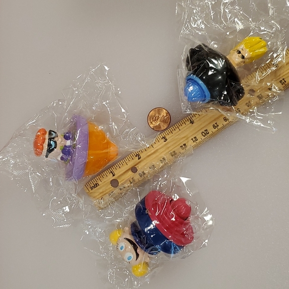 Johnny Bravo Dede and Dexter's Laboratory spinning tops set of 3 Cartoon Network - Picture 2 of 8